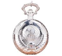 Generico Arabic Numerals Scale Vintage Clock, Pocket Watch for Men - Fashion Accessories, Embossed Pentagram Wheat Clock for Men Women