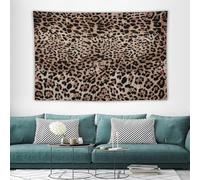 Generico Arazzo Decorative Parete Personalizzato Regalo per Soggiorno, Camera da Letto, 70 x 100 cm,Black, Brown Leopard Print Animal Pattern,