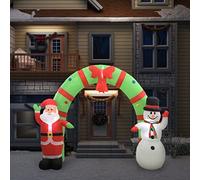 Generico Arco con Babbo Natale Gonfiabile e Pupazzo di Neve LED 223 cm,2kg,289303