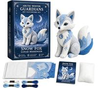 Generico Arctic Winter Guardians DIY Patchwork Kit, Felt Animal Sewing Kit for Beginners, 3D Stuffed Animals Mythical Creature, Pre-Cut Handmade Craft Kit for Home Decor Creative Gift (A)
