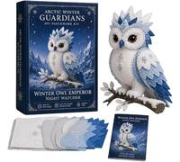 Generico Arctic Winter Guardians DIY Patchwork Kit, Felt Animal Sewing Kit for Beginners, 3D Stuffed Animals Mythical Creature, Pre-Cut Handmade Craft Kit for Home Decor Creative Gift (I)