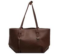 Generico Arden Weaver Tote, Large Capacity Woven Tote Bag, Retro Handbag Shoulder Bag Classic & Versatile (Brown)