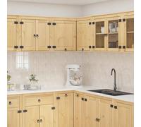 Generico Armadietto con Lo scaffale Miele 80 x 80 x 60 cm Pino massello,Armadietti e portaoggetti,Pensili da cucina-42007569