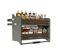 Generico Armadietto Estraibile For Riporre Gli Oggetti,Portaspezie A Doppio Strato,Cestello Elevatore Scorrevole,Adatto For Bar, Caffetterie E Dispensa(760x260x530mm)