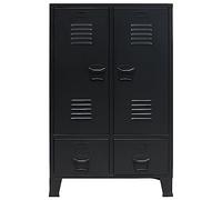 Generico Armadio in Metallo in Stile Industriale 67x35x107 cm Nero,Nero,22.55kg,245960