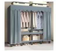 Generico Armadio In Tessuto, Appendiabiti Pieghevole Per Appendere Abiti, Ripiani Portaoggetti, Armadio Organizzatore, Armadio Portatile Per Camera Da Letto(Blue2,173cm/68.1inch)