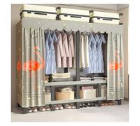 Generico Armadio In Tessuto, Appendiabiti Pieghevole Per Appendere Abiti, Ripiani Portaoggetti, Armadio Organizzatore, Armadio Portatile Per Camera Da Letto(Grey2,173cm/68.1inch)