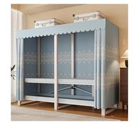 Generico Armadio In Tessuto, Appendiabiti Pieghevole Per Appendere, Guardaroba Con Asta Appendiabiti, Organizer Portatile, Portatili Autoportanti, Per Camera Da Letto(C,130cm/51.2in)