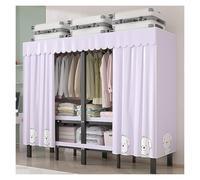 Generico Armadio In Tessuto Portatile, Appendiabiti Pieghevole Per Appendere Abiti, Guardaroba Con Copertura, Organizer Per Armadio, Portabiti Richiudibile Cabina, Per Soggiorno(D,125cm/49.2inch)