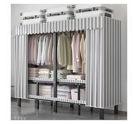 Generico Armadio In Tessuto Portatile, Appendiabiti Pieghevole Per Appendere Abiti, Guardaroba Con Copertura, Organizer Per Armadio, Portabiti Richiudibile Cabina, Per Soggiorno(B,180cm/70.9inch)