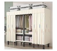 Generico Armadio In Tessuto Portatile, Appendiabiti Pieghevole Per Appendere Abiti, Guardaroba Con Copertura, Organizer Per Armadio, Portabiti Richiudibile Cabina, Per Soggiorno(F,203cm/79.9inch)