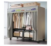 Generico Armadio In Tessuto Portatile, Appendiabiti, Portabiti, Armadio In Stoffa, Guardaroba Con Copertura, Aste Pensili Ripostiglio, Per Soggiorno, Camera Da Letto, Studio(Grey,148cm/58.3inch)