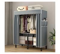 Generico Armadio In Tessuto Portatile, Guardaroba Pieghevole, Asta Appendiabiti In Stoffa, Tubo In Acciaio Aste Pensili Ripostiglio In Stoffa, Organizer Per Riporre Abiti(G,168x45x170cm/66x18x67inch)