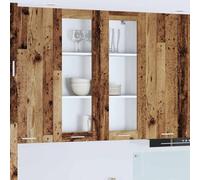 Generico Armadio pensile con Porta Riga Legno Vecchio 80 x 31 x 100 cm,Marrone,26.91kg,884400