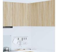 Generico Armadio pensile Riga Quercia Sonoma e Bianca 57 x 57 x 80 cm,Mobili,Armadietti e portaoggetti,Pensili da cucina-884292