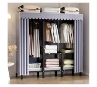 Generico Armadio Portatile In Tessuto, Pieghevole Portabiti Con Barre Appendiabiti, Cabina Guardaroba Con Copertura, Organizzatore Porta Abiti, Per Soggiorno, Studio(Purple,73x45x170cm)