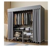 Generico Armadio Portatile Tessuto Con Robuste Aste Pensili Ripostiglio, Organizzatore In Tessuto Con Ripiani Portaoggetti, Per Camera Da Letto Soggiorno(B,200cm/78.7in)