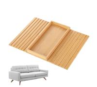Generico Armrest Table Tray, Couch Organizer Caddy, Portable Drink Support System with Multi Slot Layout Design, Sturdy Folding Build, Minimal Living Style Accessory, Sofa Storage for Snacks Control