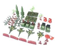 Generico Army Toys Set - 307pcs Soldier Model Sand Table Toy | Army Men Figures & Base Playset, Funny DIY Scene Toy With Zipper Storage Bag For Kids Boys Aged 3+ Gift