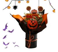 Generico Arrangiamento Di Halloween - Vaso Di | Display Floreale Autunnale Artificiale Per Il Fulcro 'autunno, Arredamento Stagionale Finto Per Tavolo Da Pranzo, Soggiorno, Mensola, Ingresso, Festa D