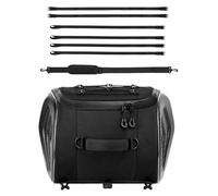 Generico arrière moto - Organisateur stockage 20L, sacoche selle solide | Pochette cargo imperméable zippée, support accessoire casque intégré pour trajet quotidien pilote scooter motorisé