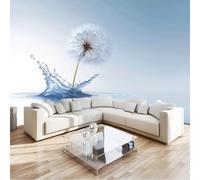 Generico Art Carta Da Parati Fotomurale Schizzi d'acqua 3D Denti di leone Fotomurali Camera Da Letto Ufficio Soggiorno Decorazione Muro Murales 250 x 175 cm Vello Carta da parati