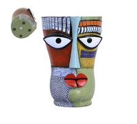 Generico Art Face Planter Pot - Resin Material Creative Head Shaped Planter - Decorative Flower Pot With Drainage Hole - For Home Office Desktop Plants And Indoor Decor