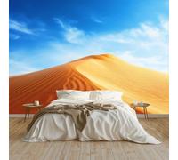 Generico Art Murals Carta da Parati 3D Deserto Dune Di Sabbia Moderna Fotomurali Decorazione da Muro Poster 350x256 cm per Camere da Letto, Cucine, Soggiorni, dei Bambini, Blu