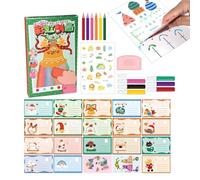 Generico Art Set With - Paper 20x13x2cm 360g Magic Squeeze Drawing Kit - Creative DIY Postcard Painting Pad For Kids - Fun Activity Book