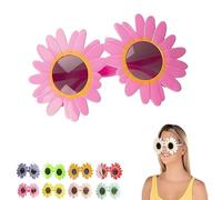 Generico Art the Clown Sunflower Glasses, Terrifier Cosplay Decorative Yellow Eyewear for Adult Halloween Costume (Dark Pink)