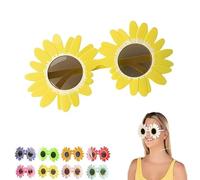 Generico Art the Clown Sunflower Glasses, Terrifier Cosplay Decorative Yellow Eyewear for Adult Halloween Costume (Yellow)
