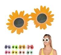 Generico Art the Clown Sunflower Glasses, Terrifier Cosplay Decorative Yellow Eyewear for Adult Halloween Costume (Orange)