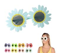 Generico Art the Clown Sunflower Glasses, Terrifier Cosplay Decorative Yellow Eyewear for Adult Halloween Costume (Blue)
