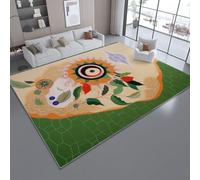 Generico Arte Astrazione Geometria Occhi Antiscivolo Tappeto, 80 x 120 cm Camera Da Letto Soggiorno Tappeto Tappeto Ampio Tappeti - Beige Tappeto Per Sala Da Pranzo Casa Per Una Facile Pulizia