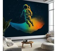 Generico Arte da Parete Luna Astronauta Murales Personalizzati Stile Minimalista Carta da Parati Fotografica per Cameretta Bambini, Camera da Letto 500 x 280 cm (L x A), Carta da Parati in Effetto 3D