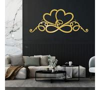 Generico Arte murale a Forma di Cuore Infinito in Metallo, Decorazione murale dell'amore eterno, Arte per Il Soggiorno, Decorazione Artistica in Metallo, Scultura Moderna per la casa, Soggiorno,