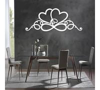 Generico Arte murale a Forma di Cuore Infinito in Metallo, Decorazione murale dell'amore eterno, Arte per Il Soggiorno, Decorazione Artistica in Metallo, Scultura Moderna per la casa, Soggiorno,