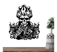 Generico Arte murale gotica - Decorazione gotica in metallo nero, silhouette decorativa | Ancient Mystery Lion Angel Skeleton Iron Artwork, muro unico appeso per Halloween, Accento 'arredamento del