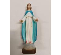 Generico Arte Sacra Caravaggio Statua della Madonna delle Rose cm 30 (11,81 inches) in marmo resina piena decorata a mano di produzione artigianale italiana