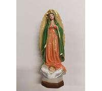 Generico Arte Sacra Caravaggio Statua di Guadalupe cm 30 (11,81 inches) in marmo resina piena decorata a mano di produzione artigianale italiana