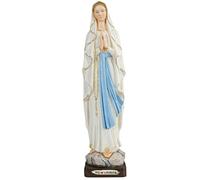 Generico Arte Sacra Caravaggio Statua Madonna Lourdes cm 40 (15,75 inches) in marmo resina decorata a mano di produzione artigianale italiana