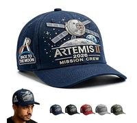 Generico Artemis II Lunar Mission Commemorative cap, Adjustable Space Exploration Hat for Women & Men (Blue)