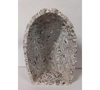 Generico ArteSacraCaravaggio Grotta per statua artigianale in granito grigio cm 23,5 x 15,5 realizzata interamente a mano