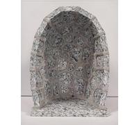 Generico ArteSacraCaravaggio Grotta per statua artigianale in granito grigio cm 37 x 27 realizzata interamente a mano di produzione artigianale italiana