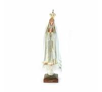 Generico ArteSacraCaravaggio Statua della Madonna di Fatima cm 77 (30,31 inches) in vetro resina con occhi in vetro decorata a mano di produzione artigianale