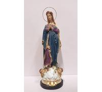 Generico ArteSacraCaravaggio Statua della Madonna Immacolata Concezione, Miracolosa, cm 32,5 (12,79 inches) in resina decorata a mano di produzione artigianale