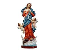 Generico ArteSacraCaravaggio Statua della Madonna Maria che scioglie i nodi, in resina cm 40 (15,74 inches), per interni ed esterni, decorata a mano, produzione artigianale italiana