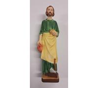 Generico ArteSacraCaravaggio Statua di San Giuseppe Lavoratore cm 30 (11,81 inches) in marmo resina piena decorata a mano di produzione artigianale italiana