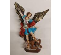 Generico ArteSacraCaravaggio Statua di San Michele Arcangelo cm 28 all' ala (11,02 inches) in marmo resina piena decorata a mano di produzione artigianale italiana