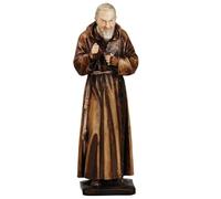 Generico ArteSacraCaravaggio Statua di San Padre Pio da Pietrelcina, in marmo resina cm 28 (11,02 inches), per interni ed esterni, decorata a mano, produzione artigianale italiana